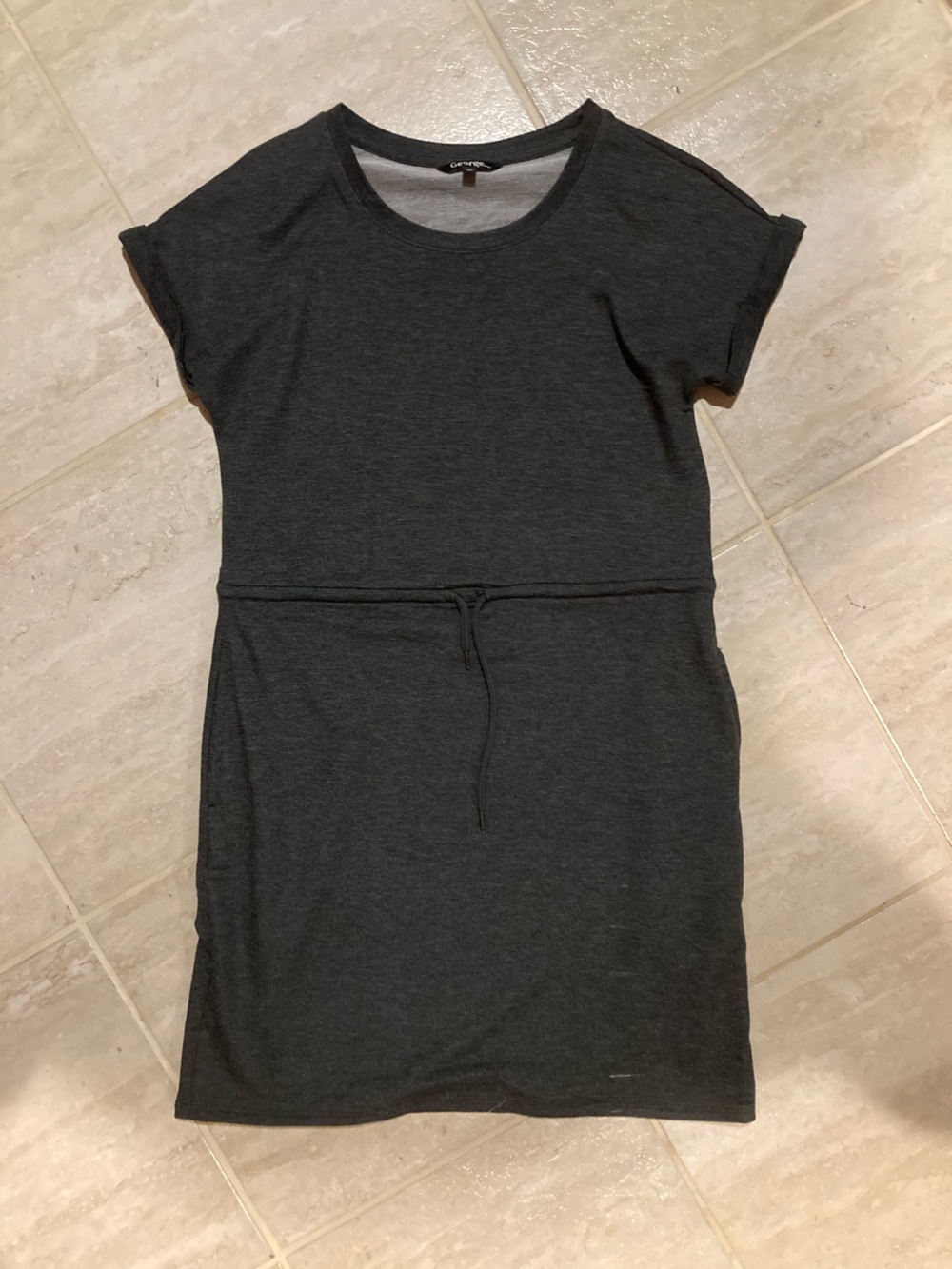 George Dark Charcoal Crewneck Tee